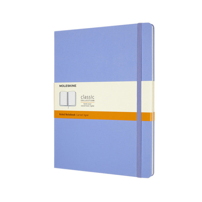 Notitieboek Moleskine XL 190x250mm lijn hard cover hydrangea blue