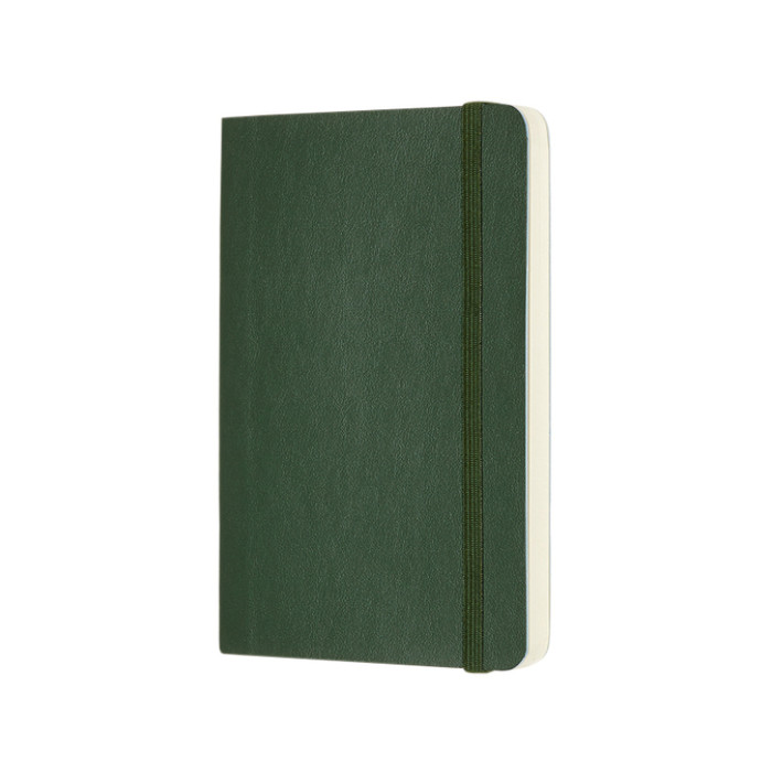 Notitieboek Moleskine pocket 90x140mm blanco soft cover myrtle green