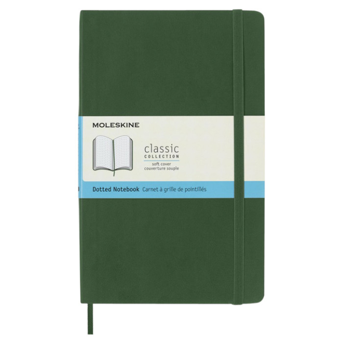 Notitieboek Moleskine large 130x210mm dots soft cover myrtle green