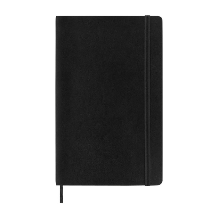 Notitieboek Moleskine large 130x210mm ruit 5x5mm soft cover zwart