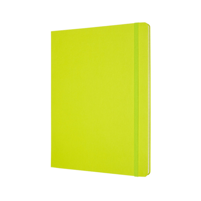 Notitieboek Moleskine XL 190x250mm lijn hard cover lemon green