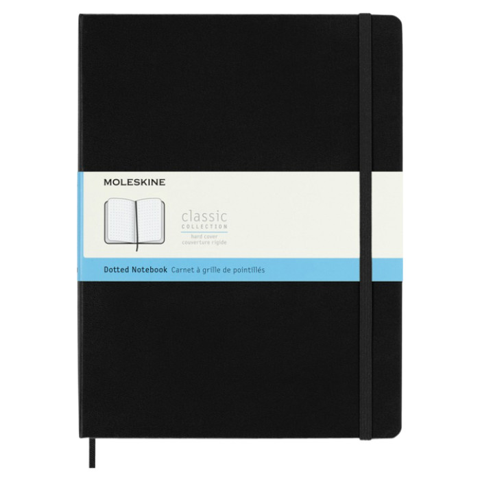 Notitieboek Moleskine XL 190x250mm dots hard cover zwart