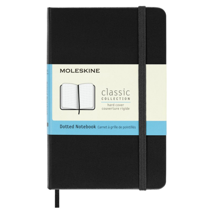 Notitieboek Moleskine pocket 90x140mm dots hard cover zwart