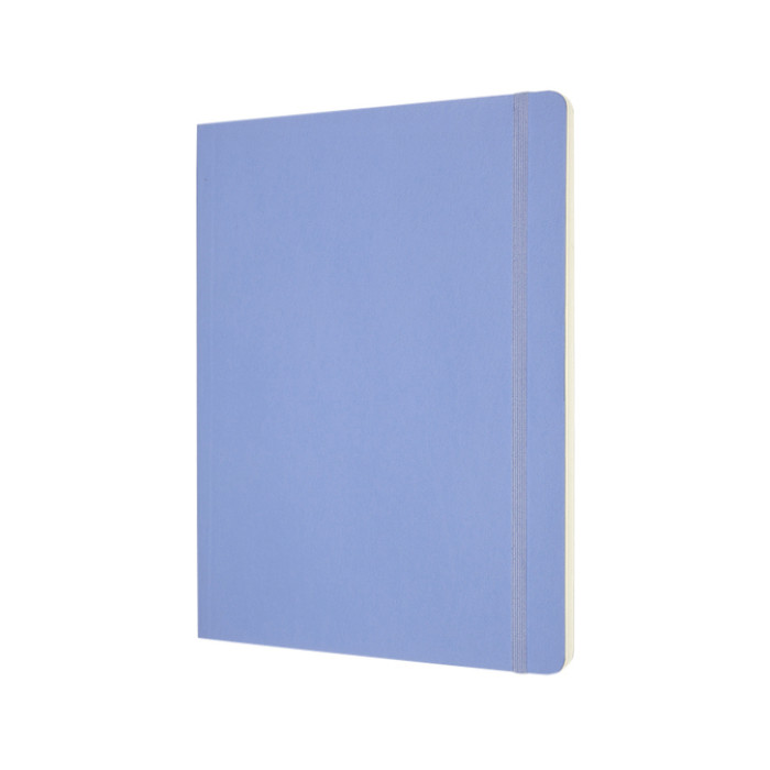 Notitieboek Moleskine XL 190x250mm blanco soft cover hydrangea blue