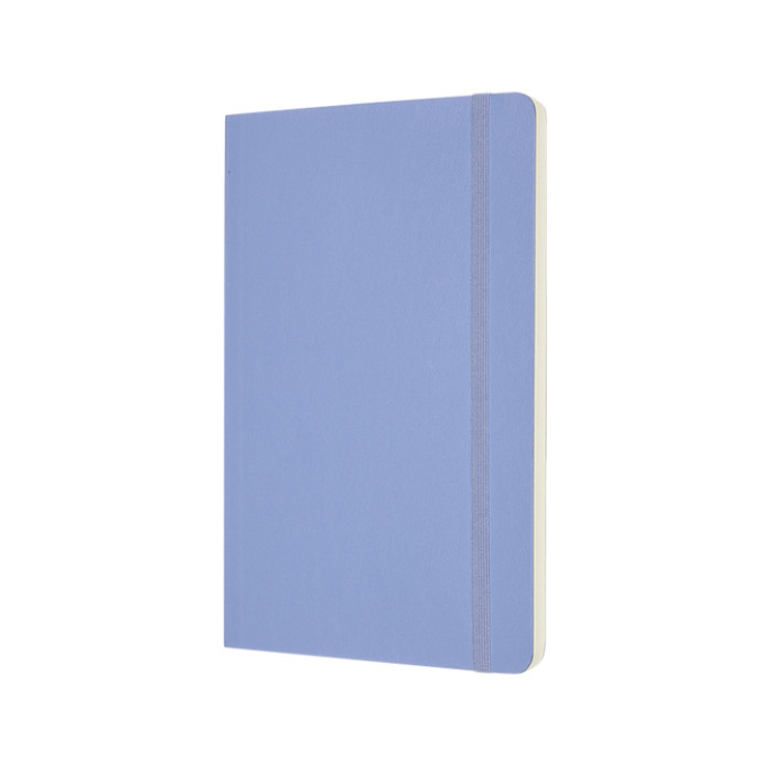 Notitieboek Moleskine large 130x210mm blanco soft cover hydrangea blue