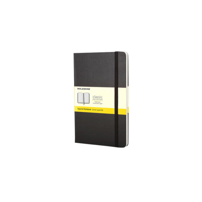 Notitieboek Moleskine pocket 90x140mm ruit 5x5mm hard cover zwart