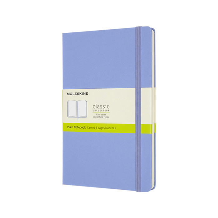 Notitieboek Moleskine large 130x210mm blanco hard cover hydrangea blue