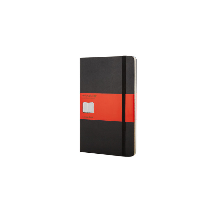 Adresboek Moleskine large 130x210mm hard cover lijn zwart
