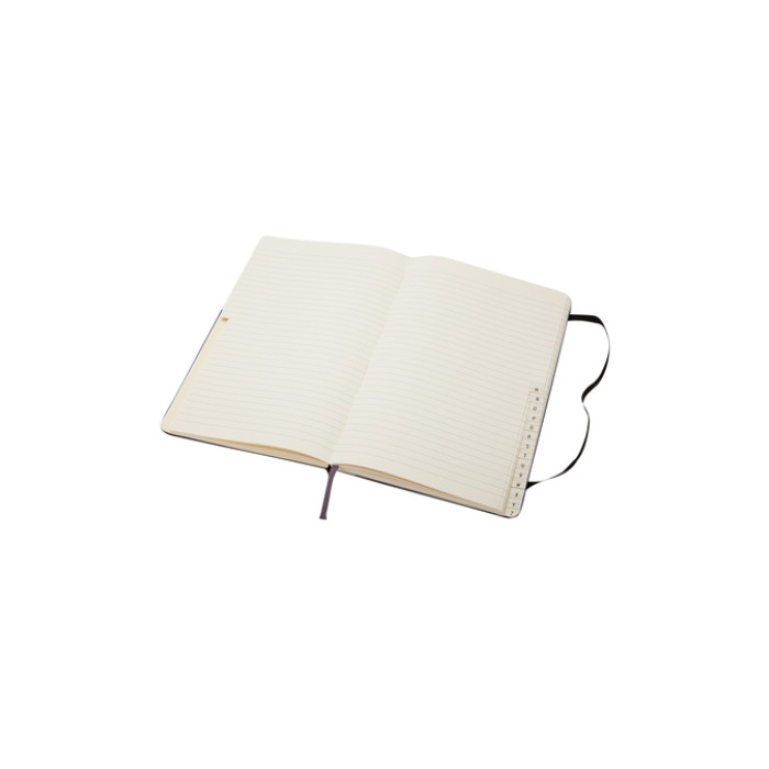 Adresboek Moleskine large 130x210mm hard cover lijn zwart