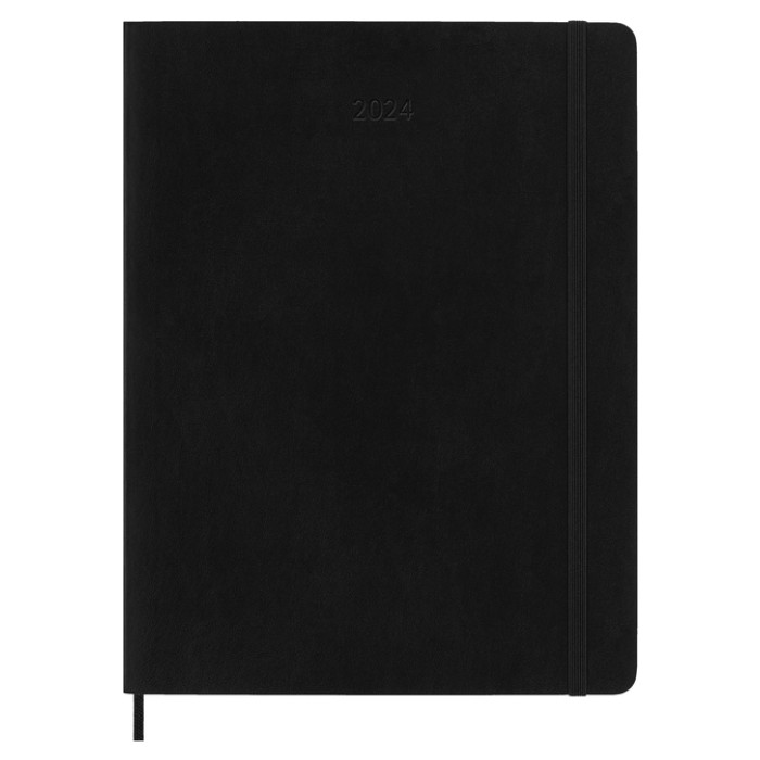 Agenda 2024 Moleskine 12M Planner Weekly 7dag/1pagina extra large 190x250mm soft cover black