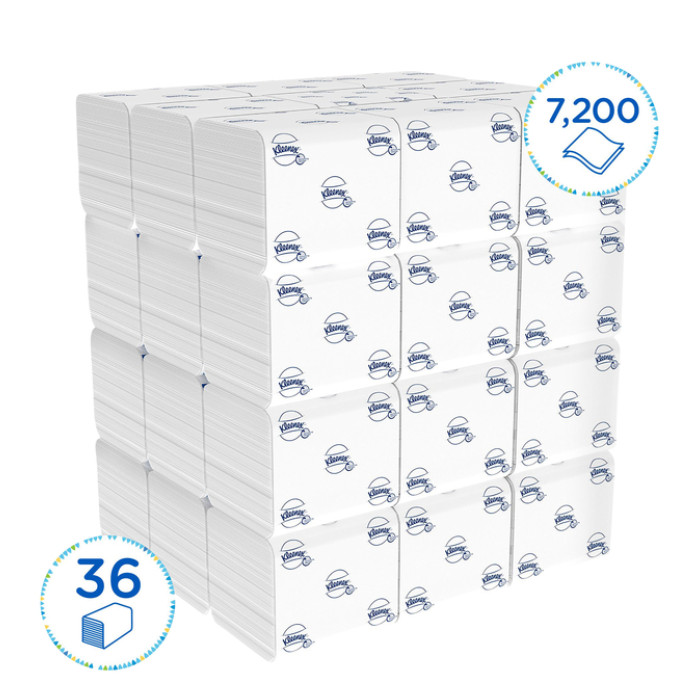 Toiletpapier Kleenex gevouwen 2-laags 110x186mm wit 8408