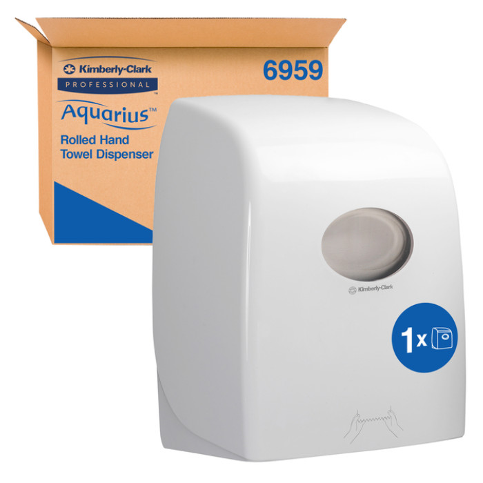 Handdoekroldispenser Kimberly Clark Aquarius wit 6959