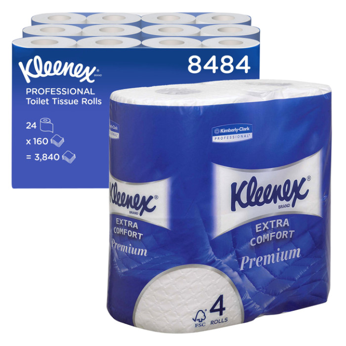Toiletpapier Kleenex 4-laags 160 vel wit 8484
