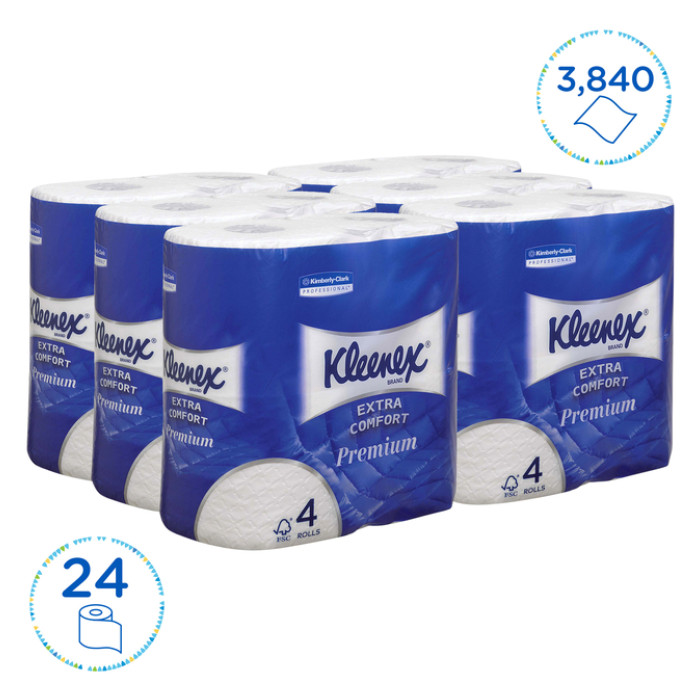 Toiletpapier Kleenex 4-laags 160 vel wit 8484