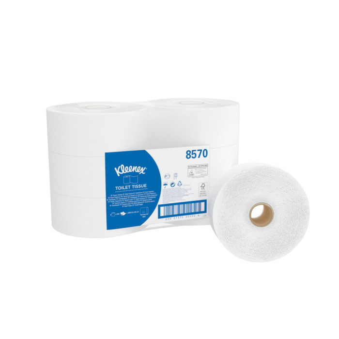 Toiletpapier Kleenex jumbo 2-laags 190m wit 8570