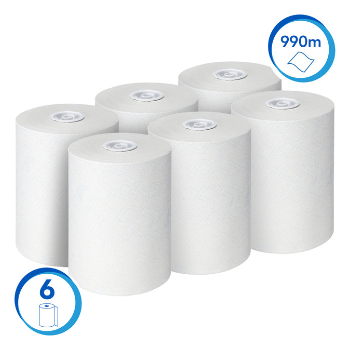Handdoekrol Scott Control Slimroll 1-laags 165m wit 6623