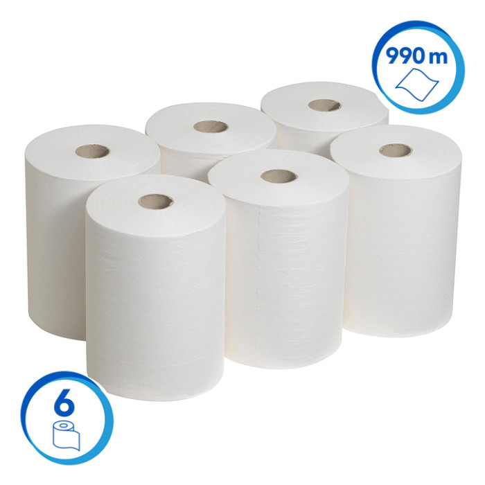 Handdoekrol Scott Control Slimroll 1-laags 165m wit 6657