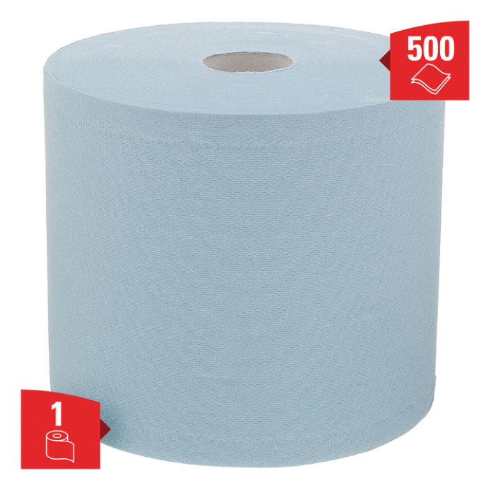 Poetspapier WypAll L20 2-laags 500 vel blauw 7300