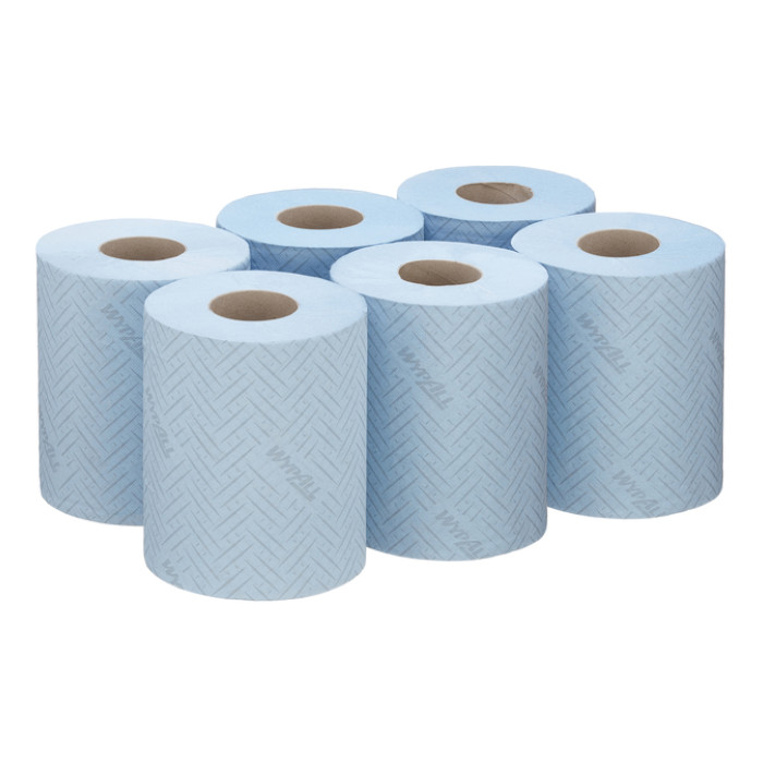 Poetspapier WypAll L10 1-laags 280 vel blauw 6220