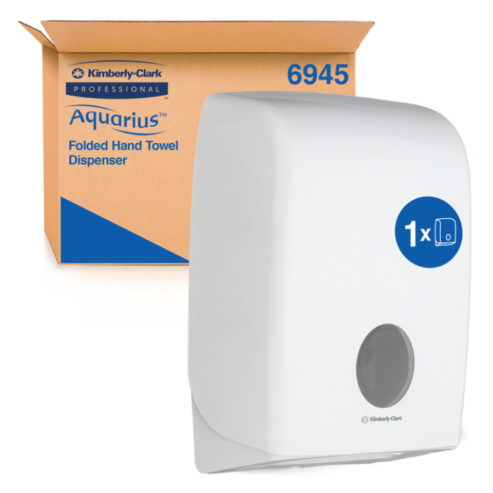 Handdoekdispenser Kimberly Clark Aquarius i-vouw wit 6945