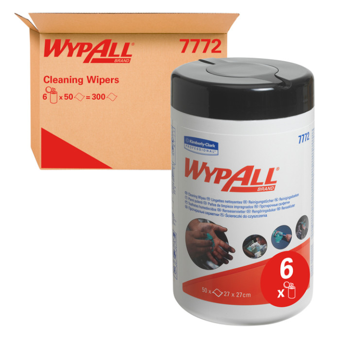 Reinigingsdoek WypAll bus 1-laags 6x50 vel groen 7772
