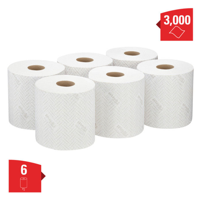 Poetspapier WypAll L10 1-laags 500 vel wit 7406