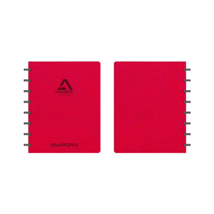 Schrift Adoc Business A5 ruit 5x5mm 144 pagina's 90gr rood