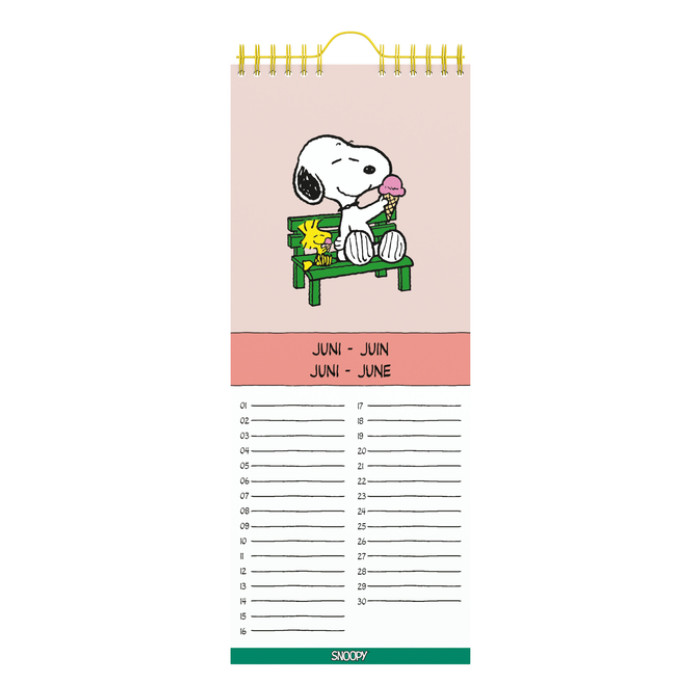 Verjaardagskalender Lannoo Peanuts 130x325