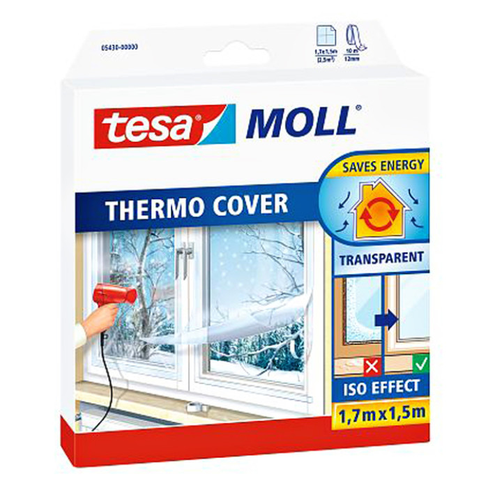 Isolatiefolie tesamoll® Thermo Cover voor ramen 1,7x1,5m transparant