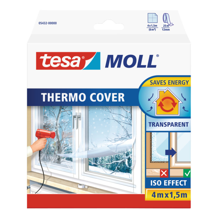 Isolatiefolie tesamoll® Thermo Cover tbv ramen 1,5x4m transparant