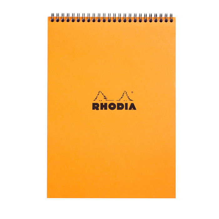 Spiraalblok Rhodia A4 lijn 160 pagina's 80gr oranje