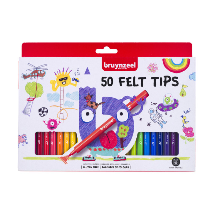 Viltstift Bruynzeel Kids set à 50 kleuren
