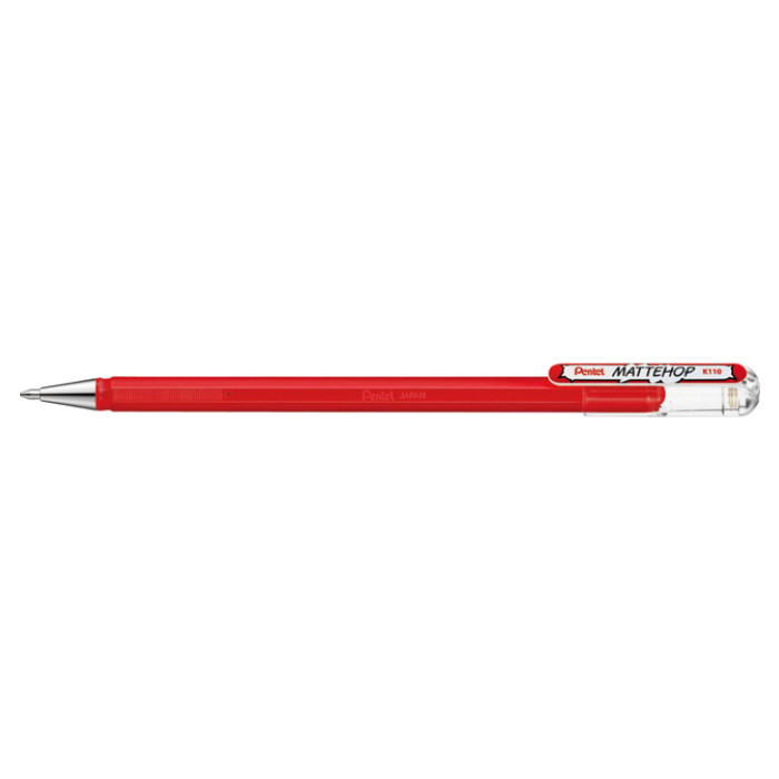 Gelschrijver Pentel K110 Mattehop medium rood
