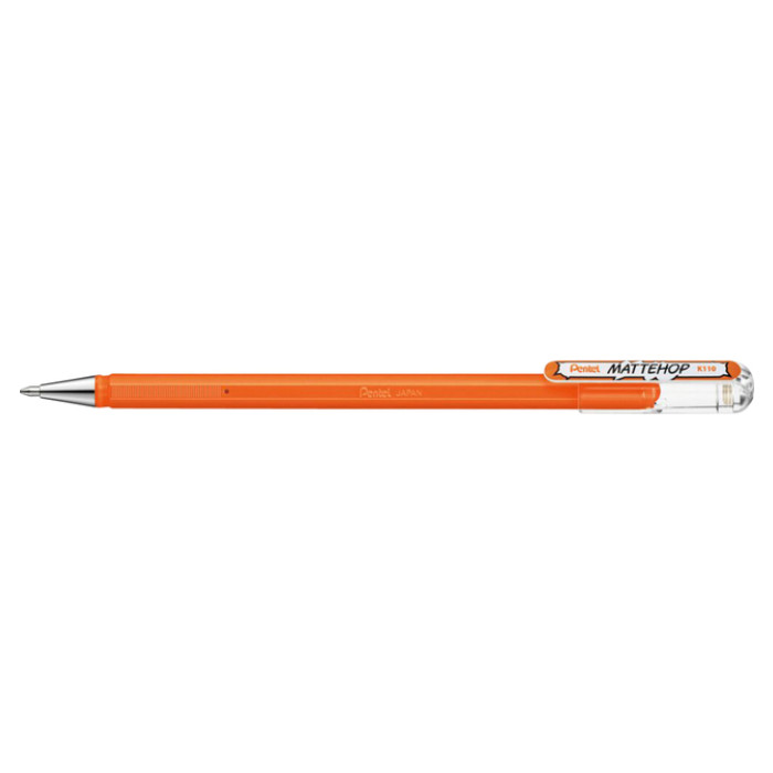 Gelschrijver Pentel K110 Mattehop medium oranje