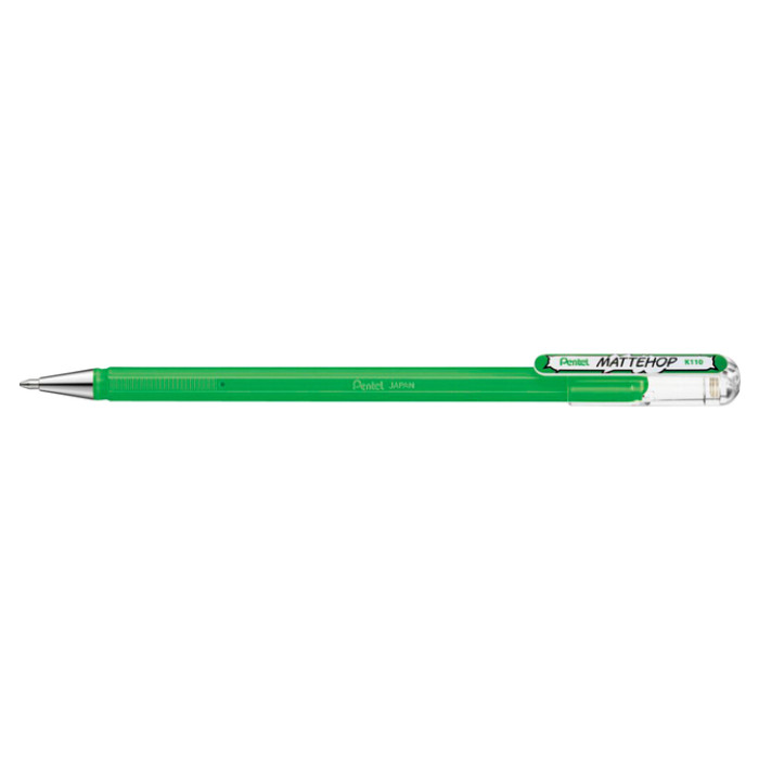 Gelschrijver Pentel K110 Mattehop medium groen