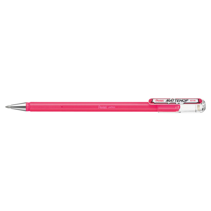 Gelschrijver Pentel K110 Mattehop medium roz