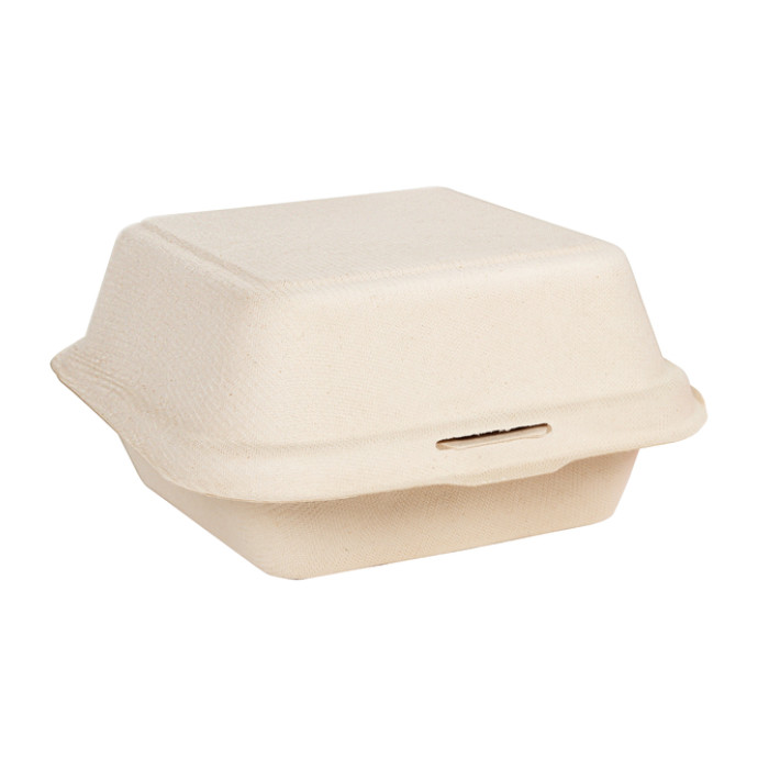 Hamburgerbox IEZZY Maxi IP suikerriet beige 50 stuks