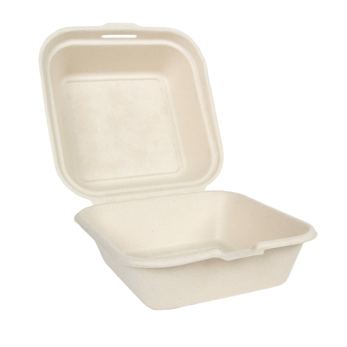 Hamburgerbox IEZZY Maxi IP suikerriet beige 50 stuks