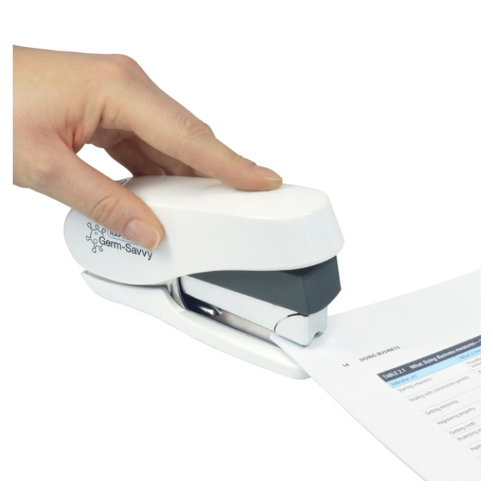 Nietmachine Rapesco Germ-Savvy Less Effort Eco Luna antibacterieel wit