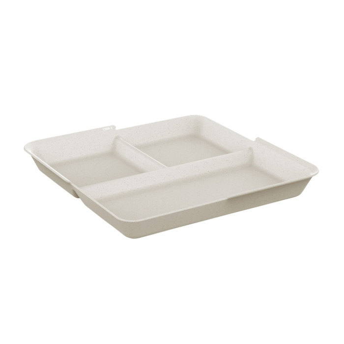 Bord Circulware Circulplate 1100ml 3-vaks herbruikbaar 12 stuks