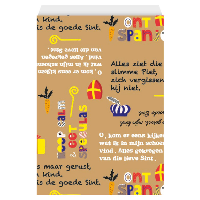 Verpakkingszakjes Haza Sinterklaas 21x30cm doos à 200 stuks assorti