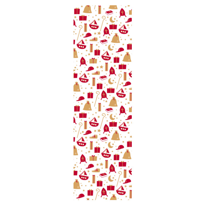 Inpakpapier Haza Sint 46.5x250cm doos à 100 stuks assorti