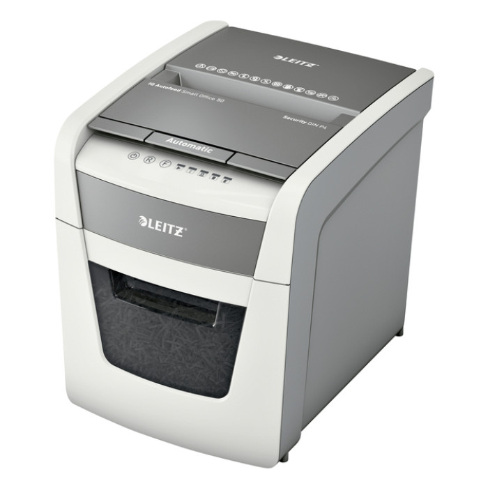 Papiervernietiger Leitz IQ Auto+ Small Office 50X P4 snippers 4x28mm