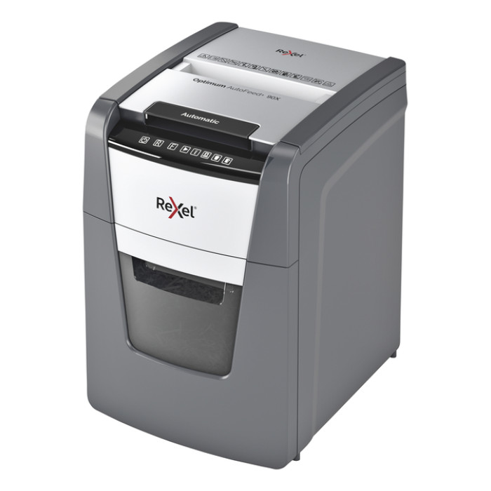 Papiervernietiger Rexel Optimum Auto+ 90X snippers 4x28mm