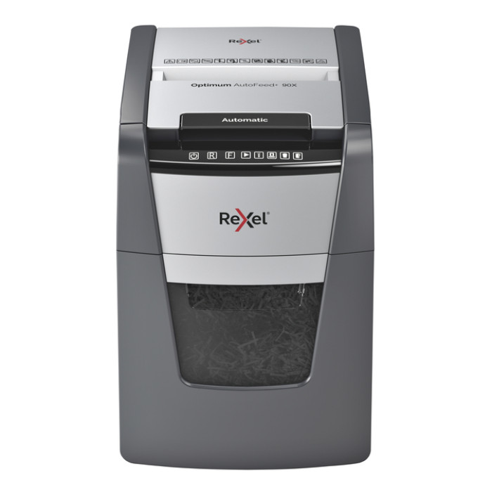 Papiervernietiger Rexel Optimum Auto+ 90X snippers 4x28mm