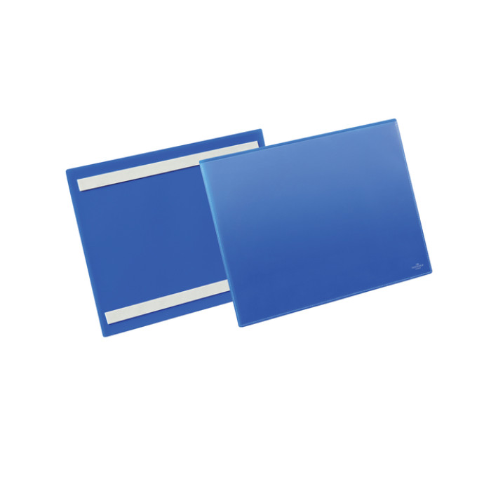 Documenthoes Durable zelfklevend A4 liggend blauw 50 stuks
