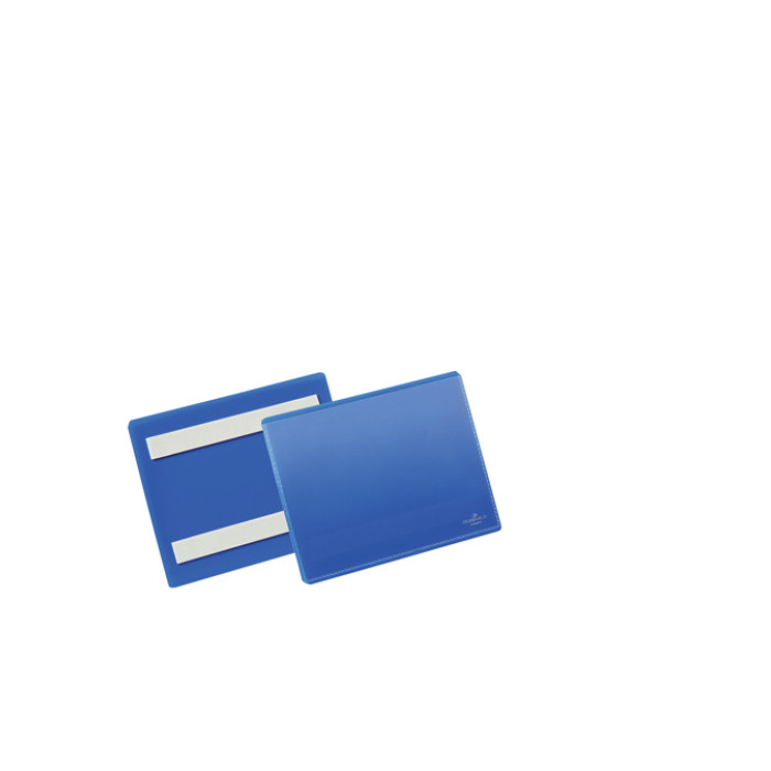 Documenthoes Durable zelfklevend A6 liggend blauw 50 stuks