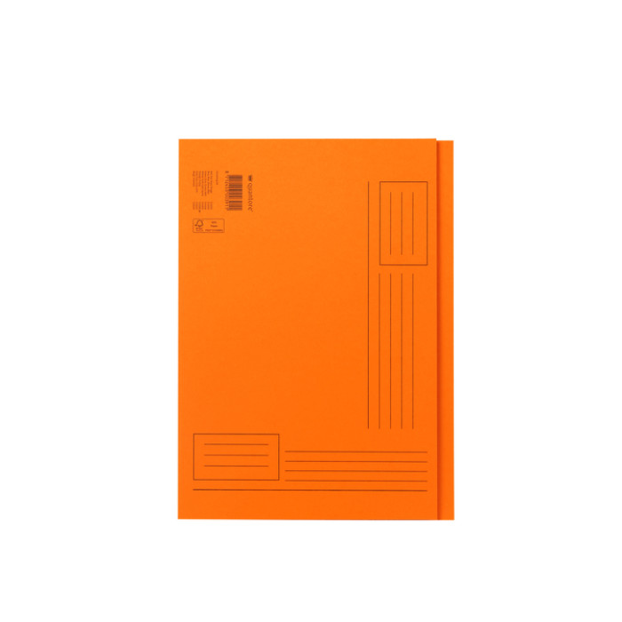 Vouwmap Quantore A4 ongelijke zijde 250gr oranje