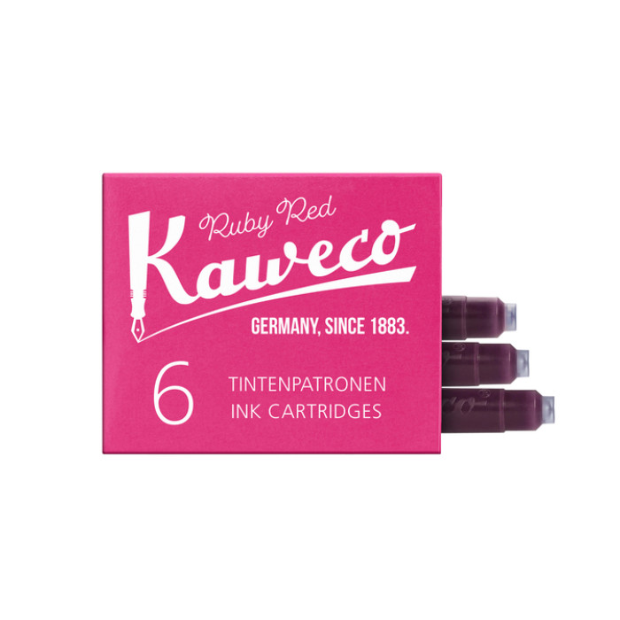Inktpatroon Kaweco rood doosje à 6 stuks