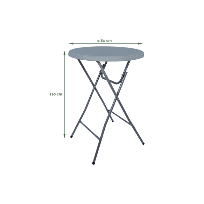 Statafel BRASQ 80cm BT100 grijs